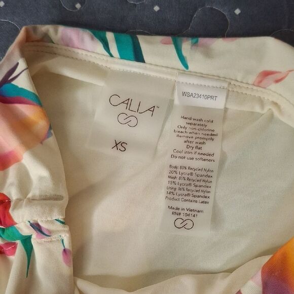 Calia Floral High-Waisted Bikini Bottom size XS - Picture 2 of 4